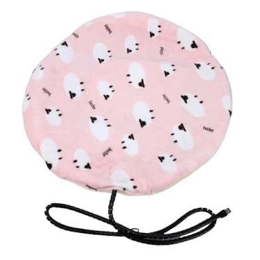 Imagem de Diydeg Almofada de Aquecimento USB para Animais de Estimação, Cama de Gato Aquecida Ajustável Dobrável Lavável, Almofada Aquecedora Elétrica Cobertor Aquecido para Porta Mochila, Uso (Cordeiro Rosa)