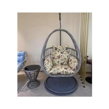 Imagem de Cadeira de vime cesta suspensa cadeira de balanço varanda cadeira de balanço cadeira de balanço pátio cadeira suspensa rede interna uso doméstico cadeira de vime