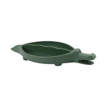Imagem de Prato De Silicone Para Bebês Lofca Crocodilo Utensílios De Mesa Para C