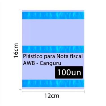 Imagem de Envelope Canguru Plástico para nota fiscal 12x16CM 100UN 3F - Cassmar