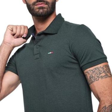 Imagem de Camisa Polo Masculina Básica Industrie Piquet no Estilo Clássico Bordado Itália-Masculino