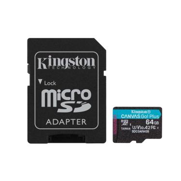 Imagem de Cartão microSD Kingston Canvas Go Plus 64GB Classe 10 UHS-I U3