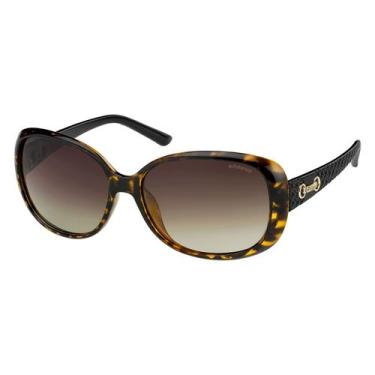Imagem de Óculos Solar Polaroid P8430 581la 58 Marrom Brilho Havana Lente Degrad