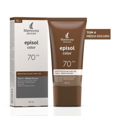 Imagem de Protetor Solar Facial Episol Color Tom 4 Médio Escuro FPS70 40mL - MAN