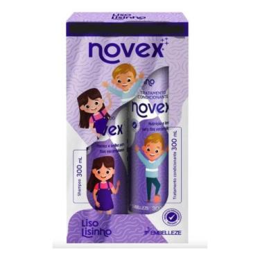 Imagem de Kit Shampoo e Condicionador Infantil Embelleze Liso Lisinho 300ML