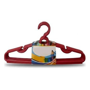 Imagem de Kit 6 Cabides Plástico Reforçado Roupa Camisa Vestido Closet - Uzy, Ve