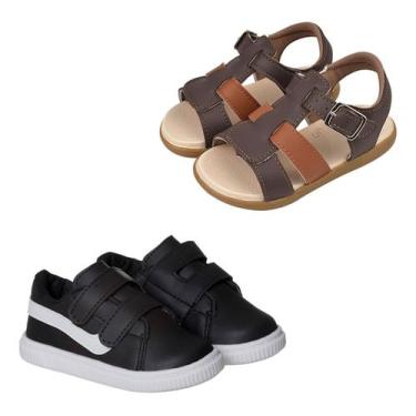 Imagem de Kit Tenis Infantil Masculino Antiderrapante Papete Casual Menino - Mim