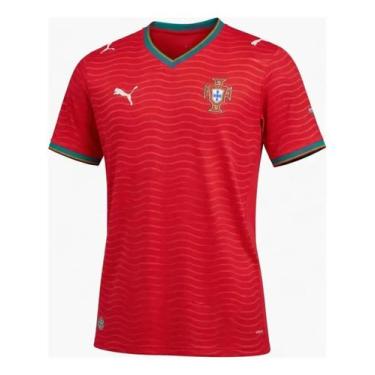 Imagem de Camisa Portugal Home Vermelha 2026 Modelo Torcedor, Vermelho, G, polie