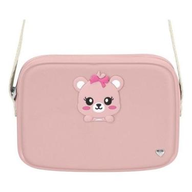 Imagem de Bolsa Infantil Molekinha Trasnversal Casual Lancamento 20019, Rosa urs