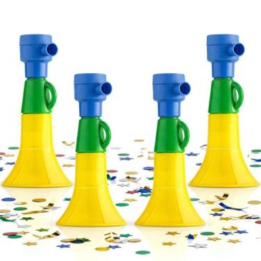 Imagem de Kit 4 Corneta Buzinas N2 Vuvuzelas Torcida Para Copa Do Mundo Brasil -