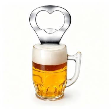 Imagem de Kit 10 Abridor De Garrafa Magnético Formato Caneca De Chopp Com Ímã Aç