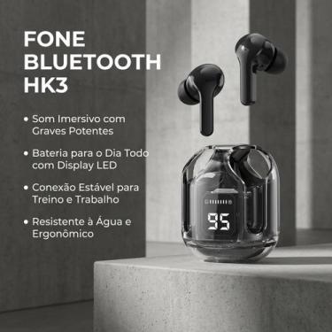 Imagem de Fone de Ouvido HK3 Preto Sem Fio Bluetooth Compatível com Celular e Sm