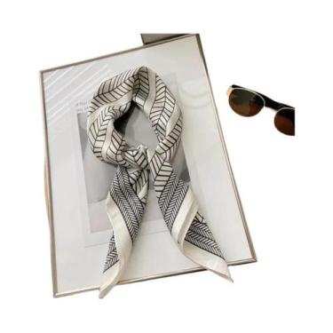Imagem de Lenço De Seda Com Estampa Paisley Para Mulheres, Design Luxuoso, Peque