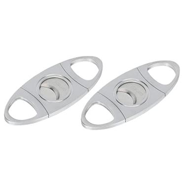 Imagem de Cortador de charutos HUACAYO, lâmina de guilhotina de aço inoxidável de corte duplo (2 unidades)