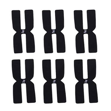 Imagem de simhoa 6 tiras de silicone 3 g para raquete barra ponderada para tênis badminton, preto, 4 x 2 cm