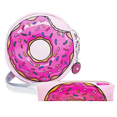 Imagem de Kit Infantil Bolsa e Estojo, Donuts Rosa - Magicc Bolsas KI-071