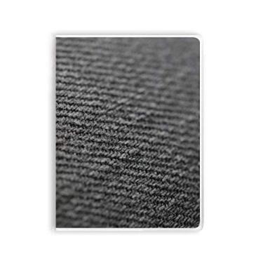 Imagem de Caderno de tecido cinza linho abstrato capa de goma diário capa macia