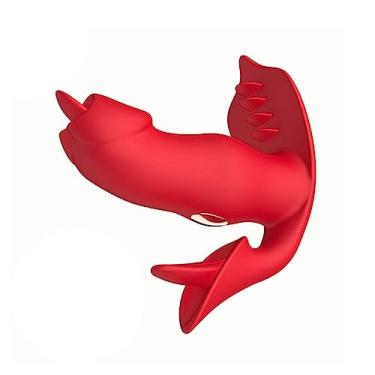 Imagem de Vibrador Feminino 3 em 1 Com Choque Elétrico para Adulto Masturbador Controle Remoto Sem Fio, Estimulador do Clitóris, Brinquedo Sexual Erótico (Vermelho)