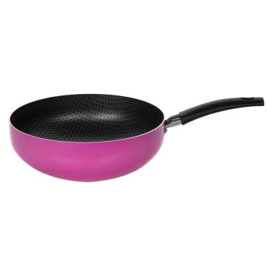 Imagem de Frigideira Wok Multiflon Color com Revestimento Ultra 7 Rosa - 24 cm