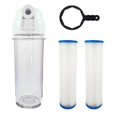 Imagem de Kit de Filtro Água Caixa Dágua Cavalete + 2 Refil Plissado Lavável