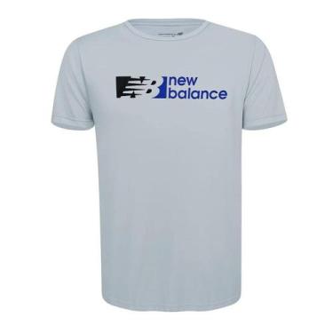Imagem de Camiseta New Balance Tenacity Graphic - Masculino - Branco+Azul+Preto