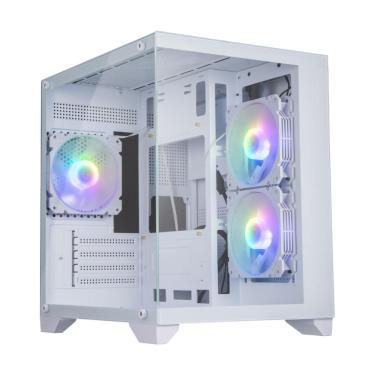 Imagem de Gabinete Gamer Bluecase BG-052W Soul Pro - Lateral e Frontal em Vidro - USB 3.0 - 3 Coolers Inclusos