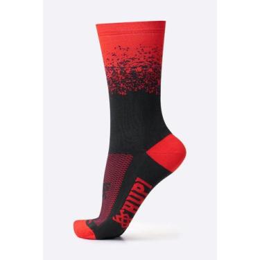 Imagem de Meia Splash Preto/Vermelho HUPI, Preto, Vermelho