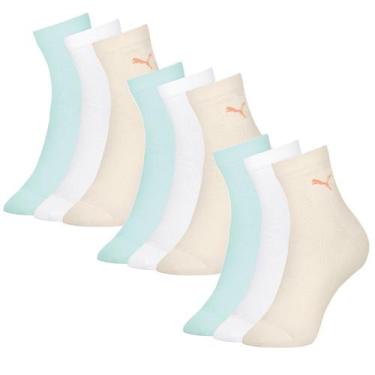 Imagem de 9 Pares De Meias Cano Médio Femininas Em Algodão Modelo Esportiva - Se