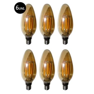 Imagem de Lampadas de Led Kit 6 Multi Filamento Bivolt 30W Iluminação Retro Vint