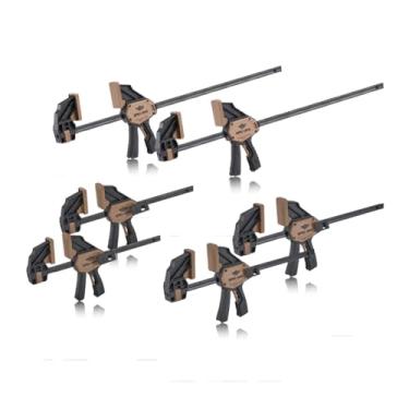 Imagem de Spec Ops Braçadeira de gatilho para marcenaria 17,8 cm, médio, 33 cm, grande, 63,5 cm, braçadeira de barra/espalhador com uma mão, pacote com 6