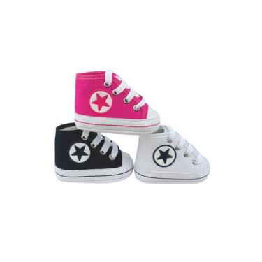 Imagem de Kit com 3 pares sapatinho de bebê direto da fabrica do 13 ao 18 - Drin