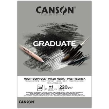 Imagem de Bloco Canson Graduate Multi Tecnica Cinza 220g A4 30f Canson