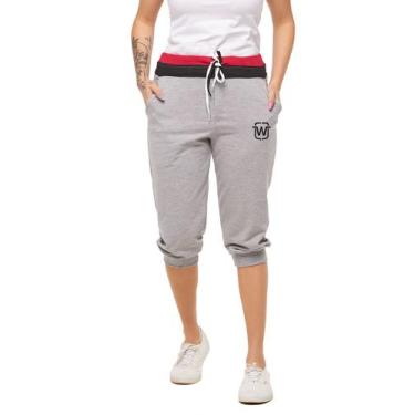 Imagem de Bermuda de moletom feminina saruel skinny - b1w - Wooks, Cinzaclaro, M