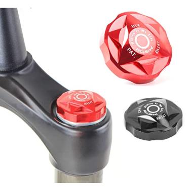 Imagem de COONIUM Tampa superior da válvula de ar de bicicleta para garfo de suspensão, 2 opções de cores anodizadas (preto)