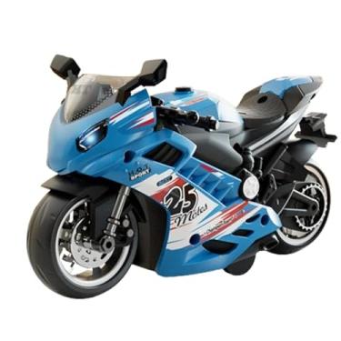 Imagem de Conjunto de kit de modelo de motocicleta | Brinquedo de brinquedo motorizado | Brinquedo de motocicleta Push and Go com baterias para crianças, adultos, todas as idades