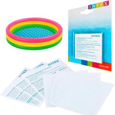 Imagem de Adesivo reparo para piscina colchões boias infláveis kit 6un - INTEX