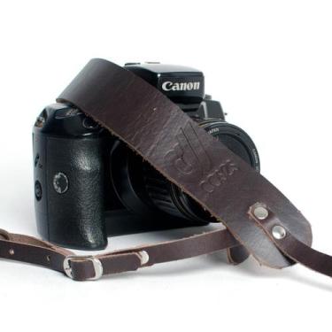 Imagem de Alça de Pescoço Em Couro Legitimo Para Cameras Dslr - dedcases, Cafe