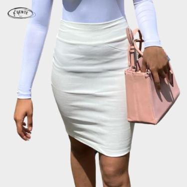 Imagem de Saia midi social lapis bengaline moda evangelica secretária justa conf