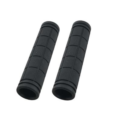 Imagem de WELWIK 2 Pegas de bicicleta antiderrapantes de borracha macias e confortáveis mangas de guidão para scooter cruiser cadeira de triciclo montanha urbana bicicleta dobrável MTB BMX preta