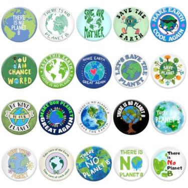 Imagem de Broche Save the Earth There is no PLANET B Pins Save the Planet 4.4 cm Make Earth GREAT AGAIN, 4.4 cm /1.73 Inch, Folha de Flandres, Sem Pedra Preciosa