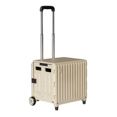 Imagem de carroça Carrinho de vagão leve com rodas, vagão utilitário dobrável para mercearia, economiza espaço, carrinho de vagão para compras em casa, uso de piquenique dobrável