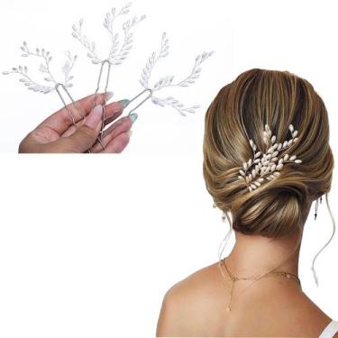 Imagem de kit Grinaldas Cabelo De Noiva Arranjo Casamento Enfeite A73 - Milly - 