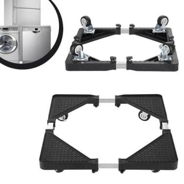 Imagem de Carrinho P Fogão Geladeira Gira Fácil Maquina Lavar Aço Inox - Tesla S