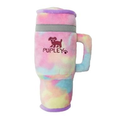 Imagem de SNUG AROOZ Snugarooz Pupley Brinquedo de pelúcia com remendo de reparo - Brinquedo ecológico, macio e durável - Design de café gelado para brincar, buscar e aconchegar - perfeito para filhotes