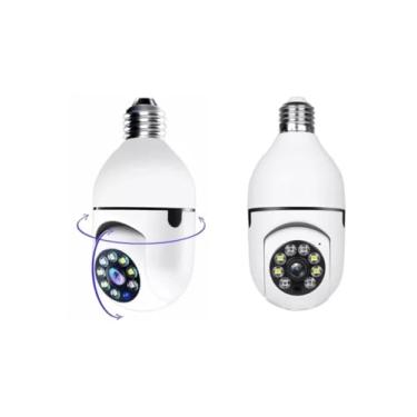 Imagem de Kit 2 Câmera Segurança Ip Wifi Lâmpada 360° Inteligente Prova D'água Giratória Visão Noturna Infravermelho 1080P HD Premium Câmeras Wireless