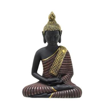 Imagem de Figura Decorativa Estatueta Buda 13 X 9 X 6 Cm - 239-200 - MABRUK