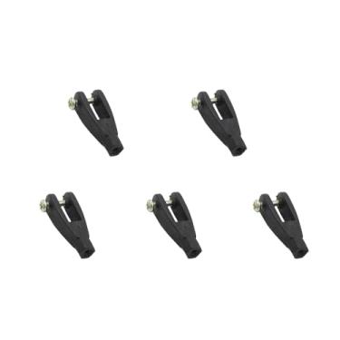 Imagem de 5PCS RC Airplane Servo Linkage Rod Clevis Coupler U-Shaped Nylon Clamp with Screws for RC Plane Helicopter DIY Model Aircraft Pushrod Connecting Part (for 2mm Rod Black)