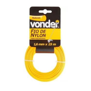 Imagem de Fio Pra Rocadeira Grama De Nylon Redondo 1,6mm X 15m Vonder