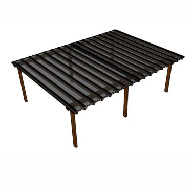 Imagem de Kit Policarbonato Fume 4mm 8,00m X 6,00m - Perfis Naturais