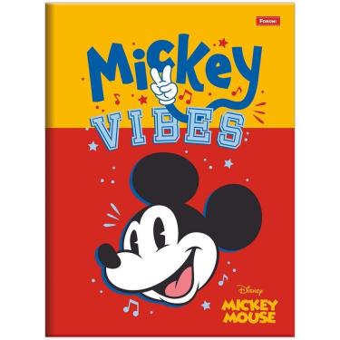 Imagem de Caderno Brochura Capa Dura Universitário Disney Mickey Mouse 80 Folhas Foroni Laranja